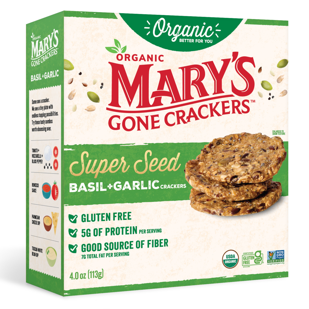 Mary's Gone Crackers Basil & Garlic Crackers, 5.5 oz
