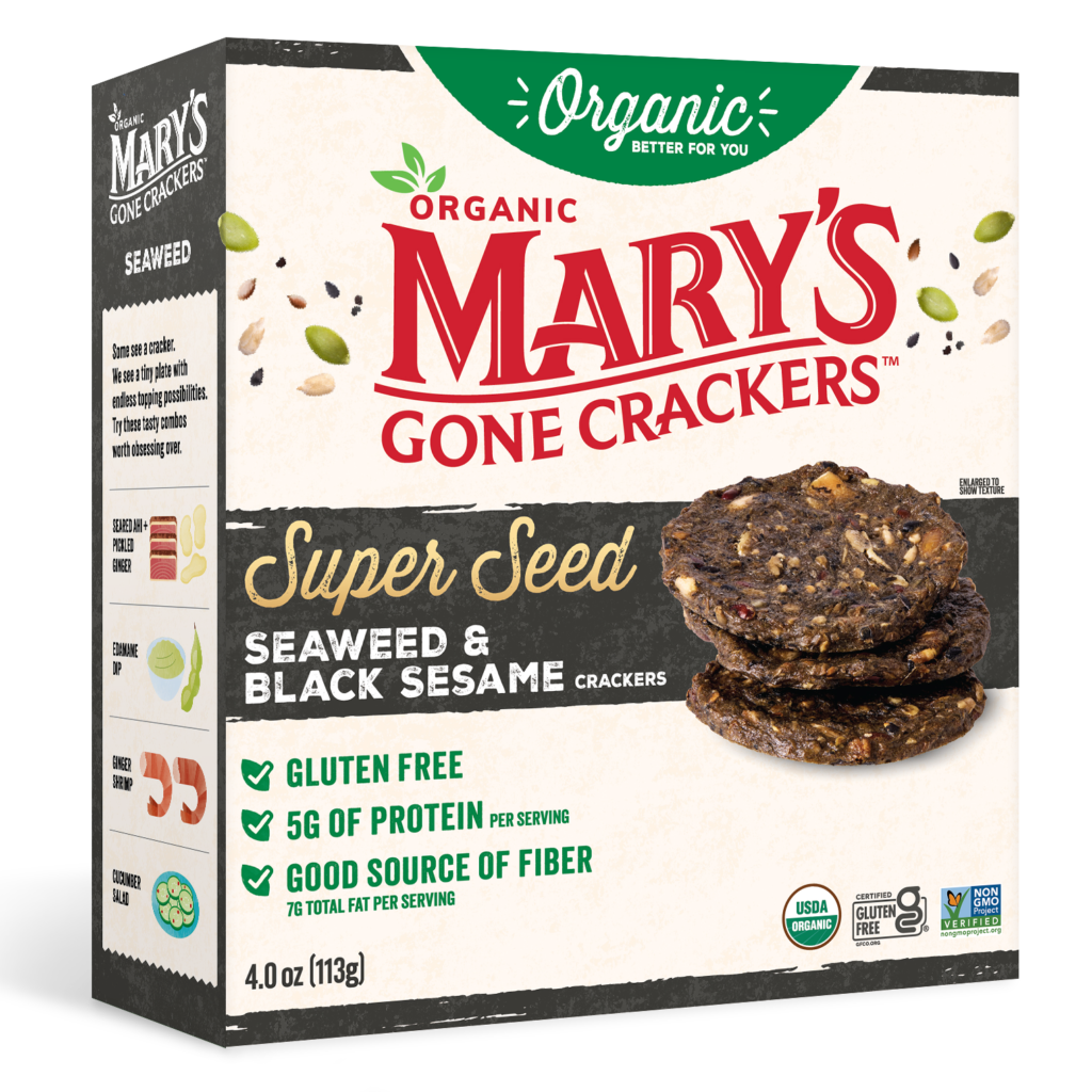 Mary's Gone Crackers Seaweed & Black Sesame Crackers, 5.5 oz
