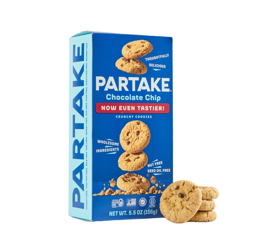 Partake Crunchy Chocolate Chip Cookies, 6-Box Pack