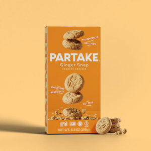 Partake Crunchy Ginger Snap Cookies, 6-Box Pack