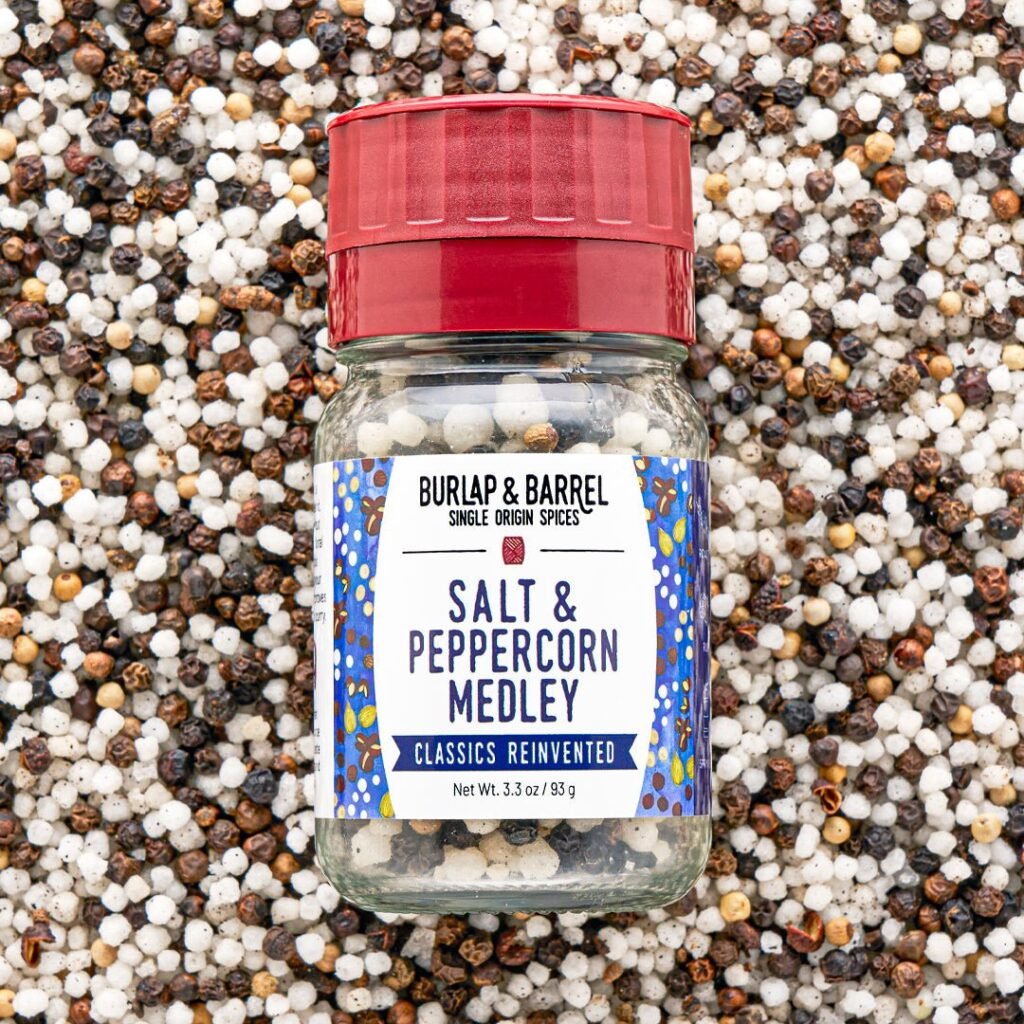 Burlap & Barrel Salt & Peppercorn Medley, 3.3 oz Grinder