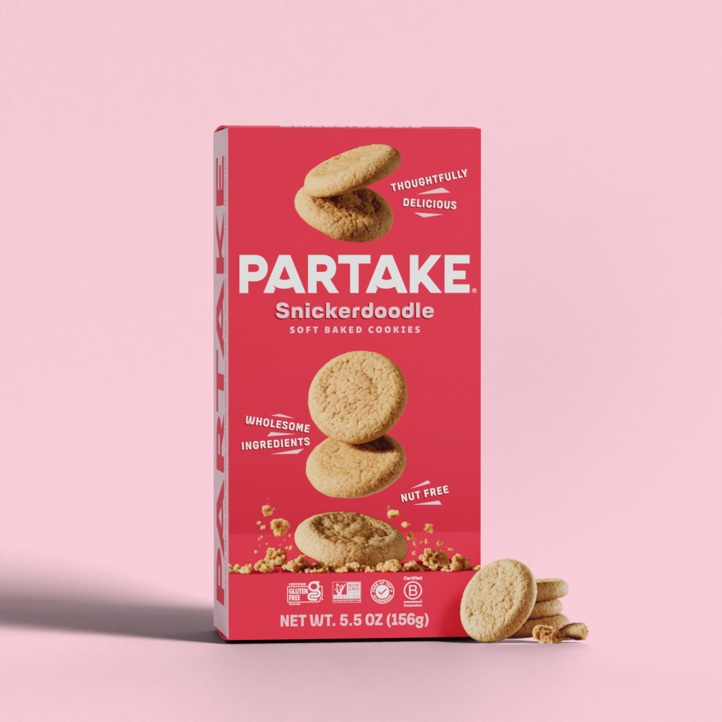 Partake Soft Baked Snickerdoodle Cookies, 6-Box Pack