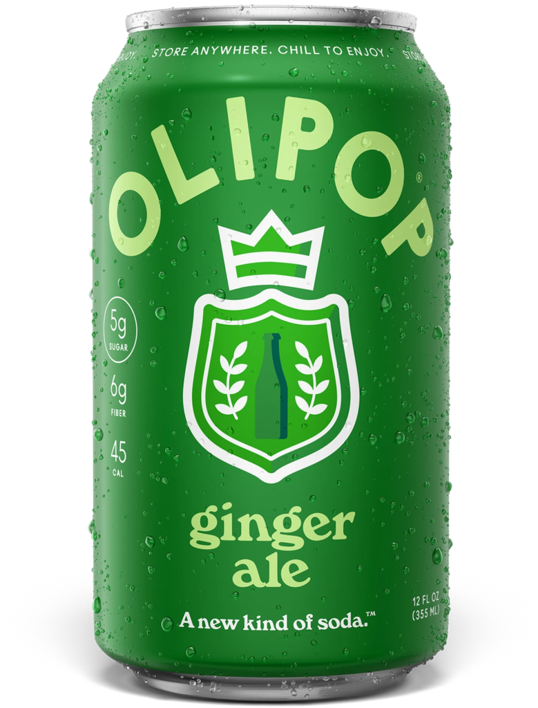 OLIPOP Ginger Ale Prebiotic Soda, 12-Pack