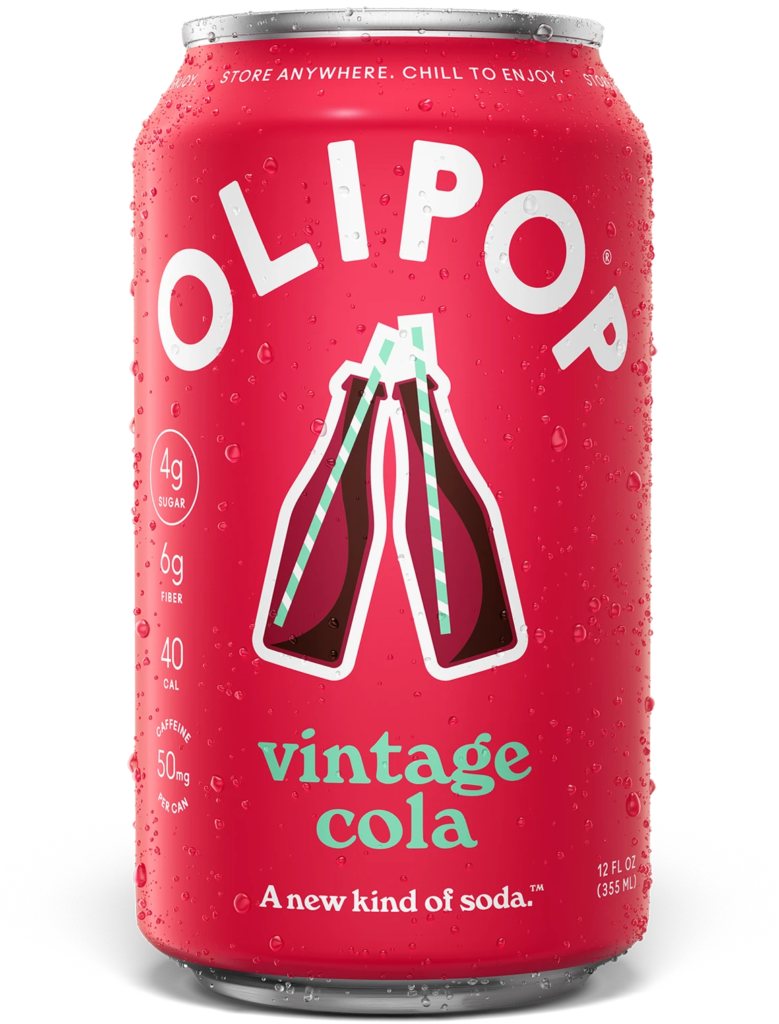 OLIPOP Vintage Cola Prebiotic Soda, 12-Pack